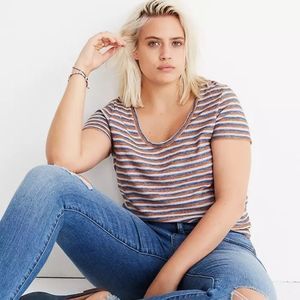 Madewell Alto Scoop Tee Shirt Brookline‎ Stripe
XL